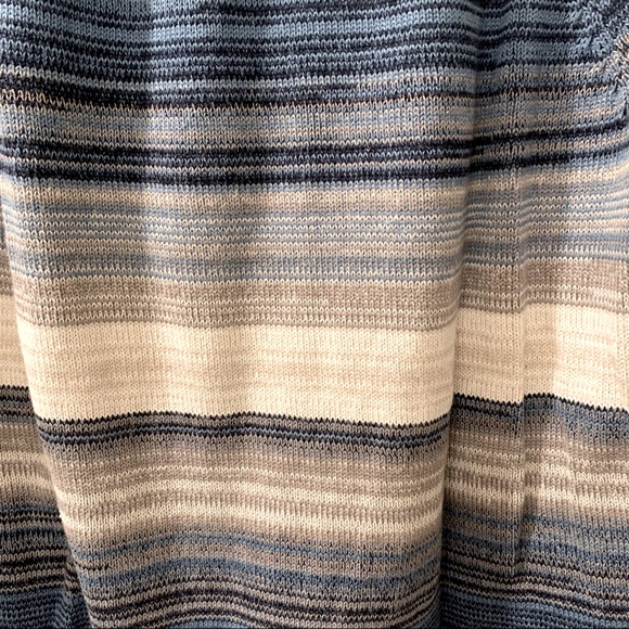 🏷️ Eddie Bauer Women’s Cotton Roll Hem Striped Sweater Medium M - Picture 5 of 5